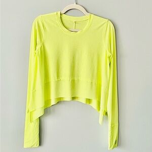 FP Movement Tempo Long Sleeve Tee | Size Small | UPF 40 | Limeade